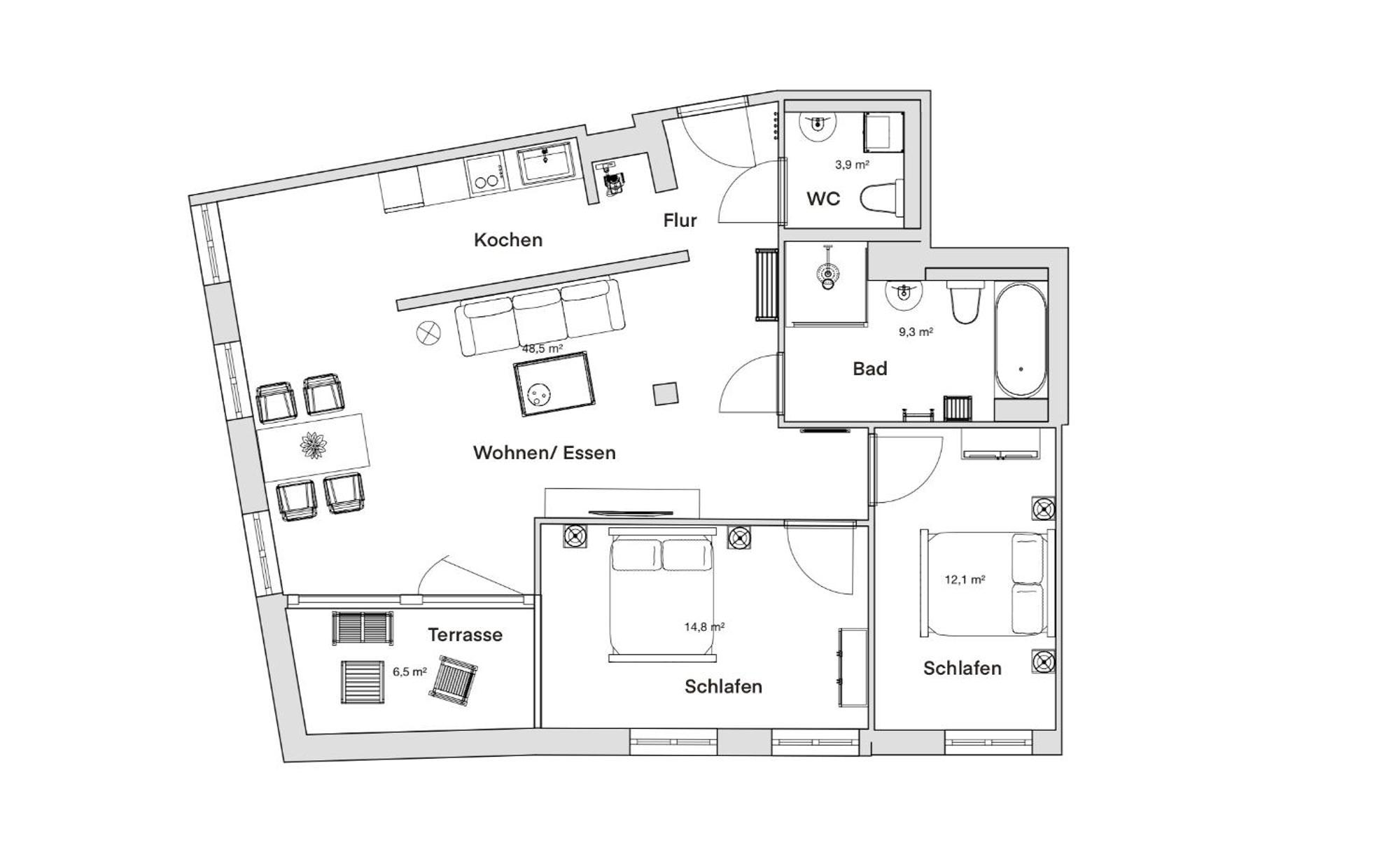 Pineapple Apartments Dresden Altstadt IV - 91 Qm - 1X Free Parking Dış mekan fotoğraf